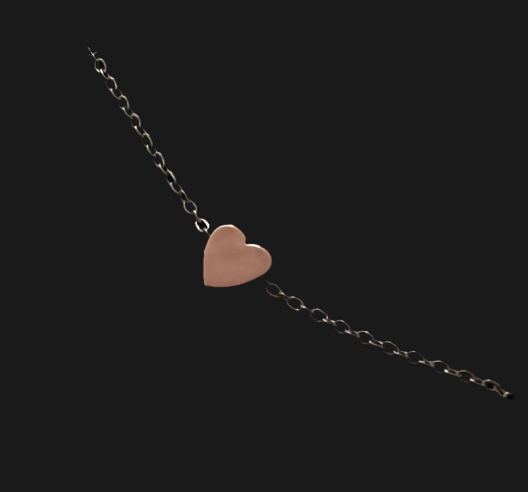 Stainless steel heart bracelet