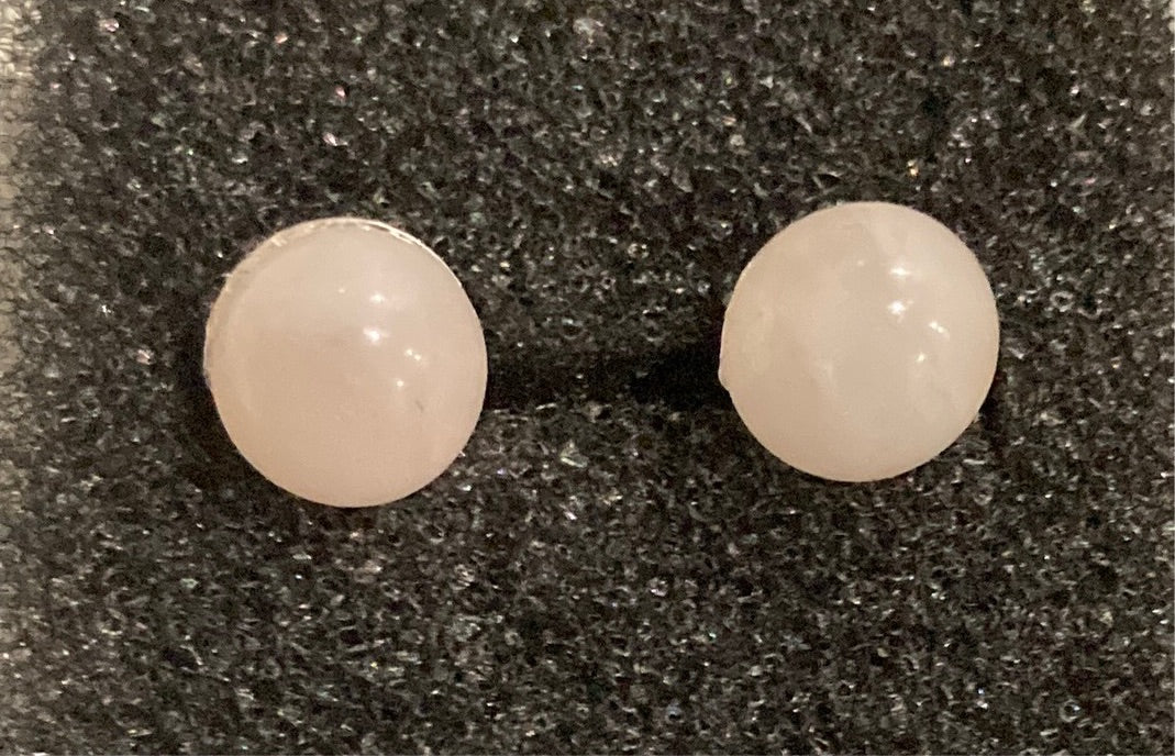 Round Crystal Gemstone Stud Earrings - (Twelve Colours Available) - Rescinti