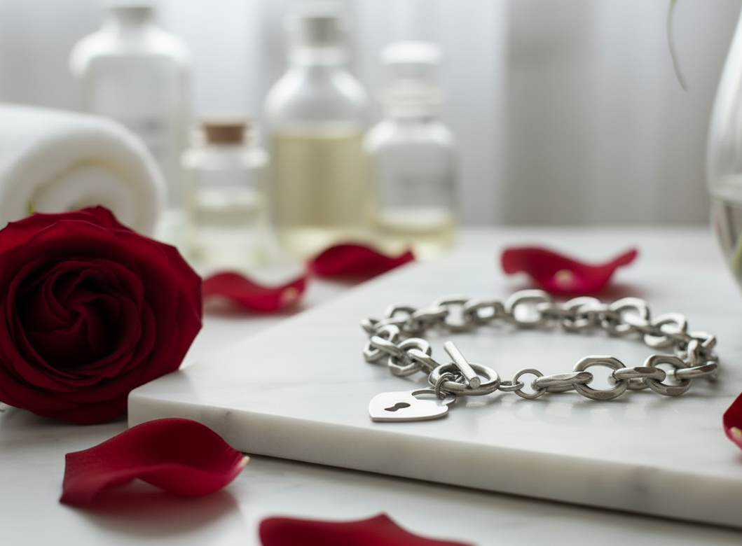 Chunky Stainless Steel Heart Locket Bracelet - Rescinti