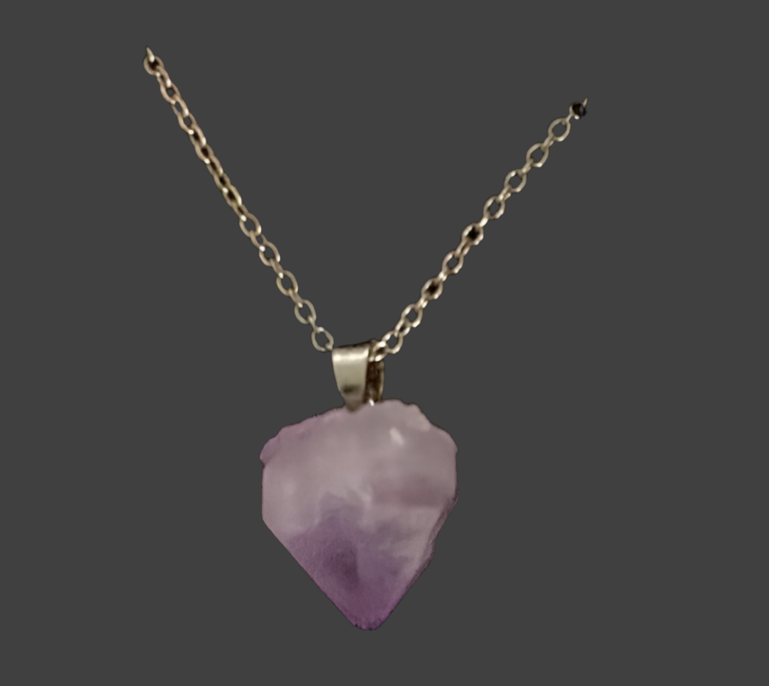 Stainless Steel Amethyst Necklace - Rescinti