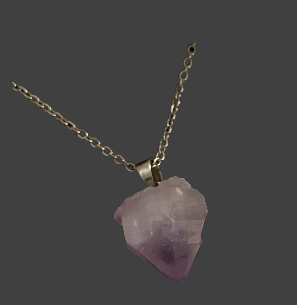 Stainless Steel Amethyst Necklace - Rescinti