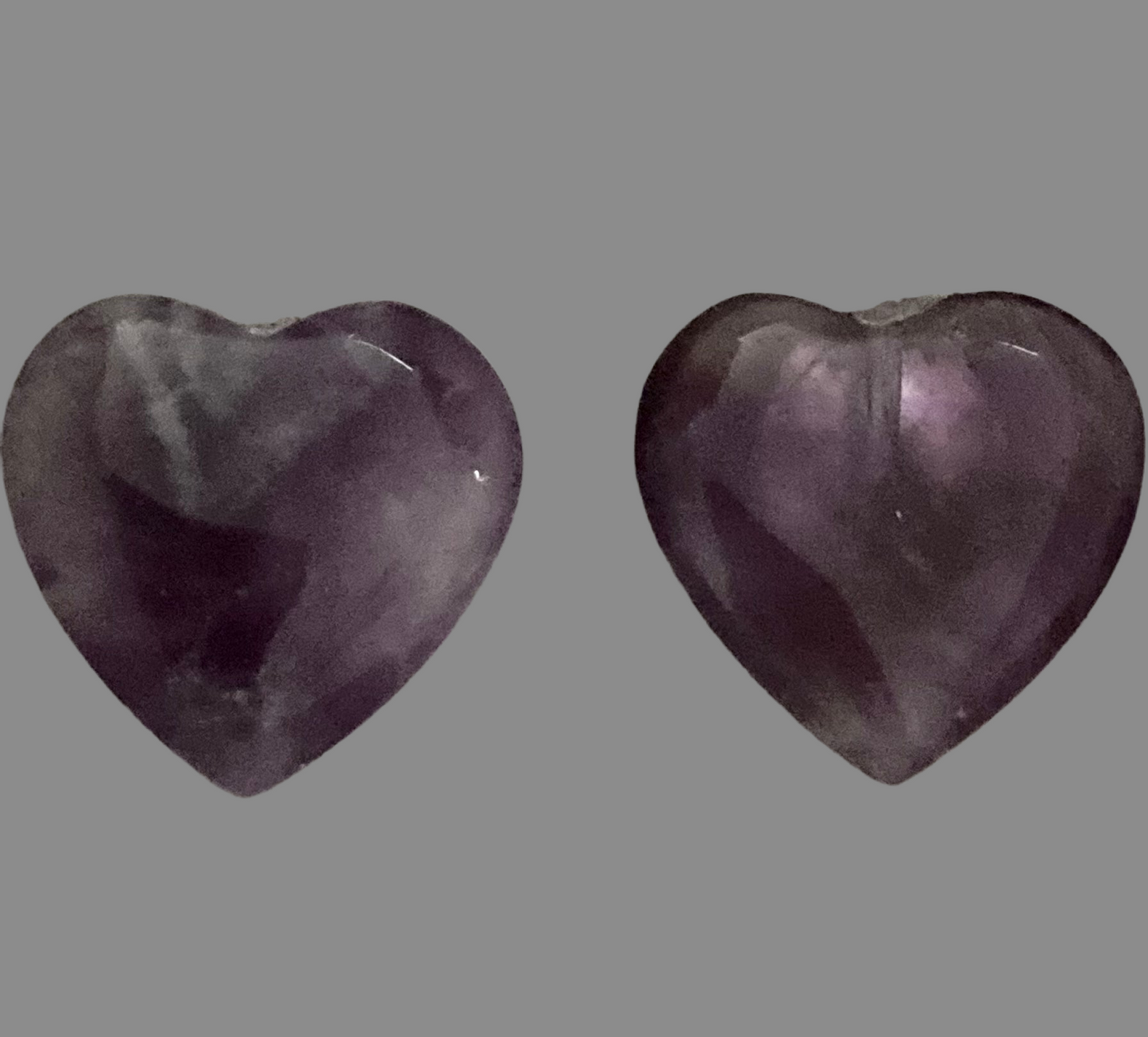 Heart Crystal Gemstone Stud Earrings - (Seven Colours Available) - Rescinti