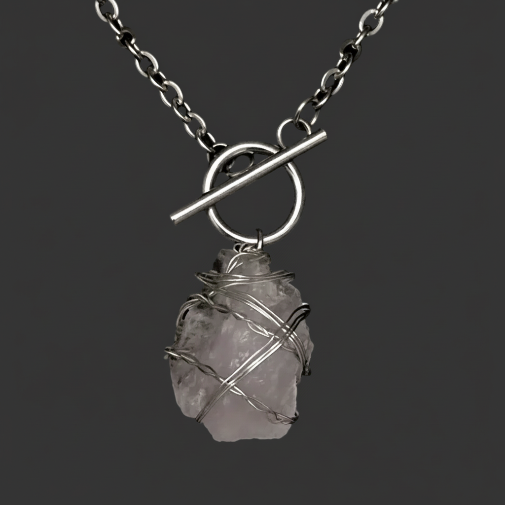 Rose Quartz Crystal Necklace Gift Box Australia | Mother’s Day Hamper | Rescinti - Rescinti
