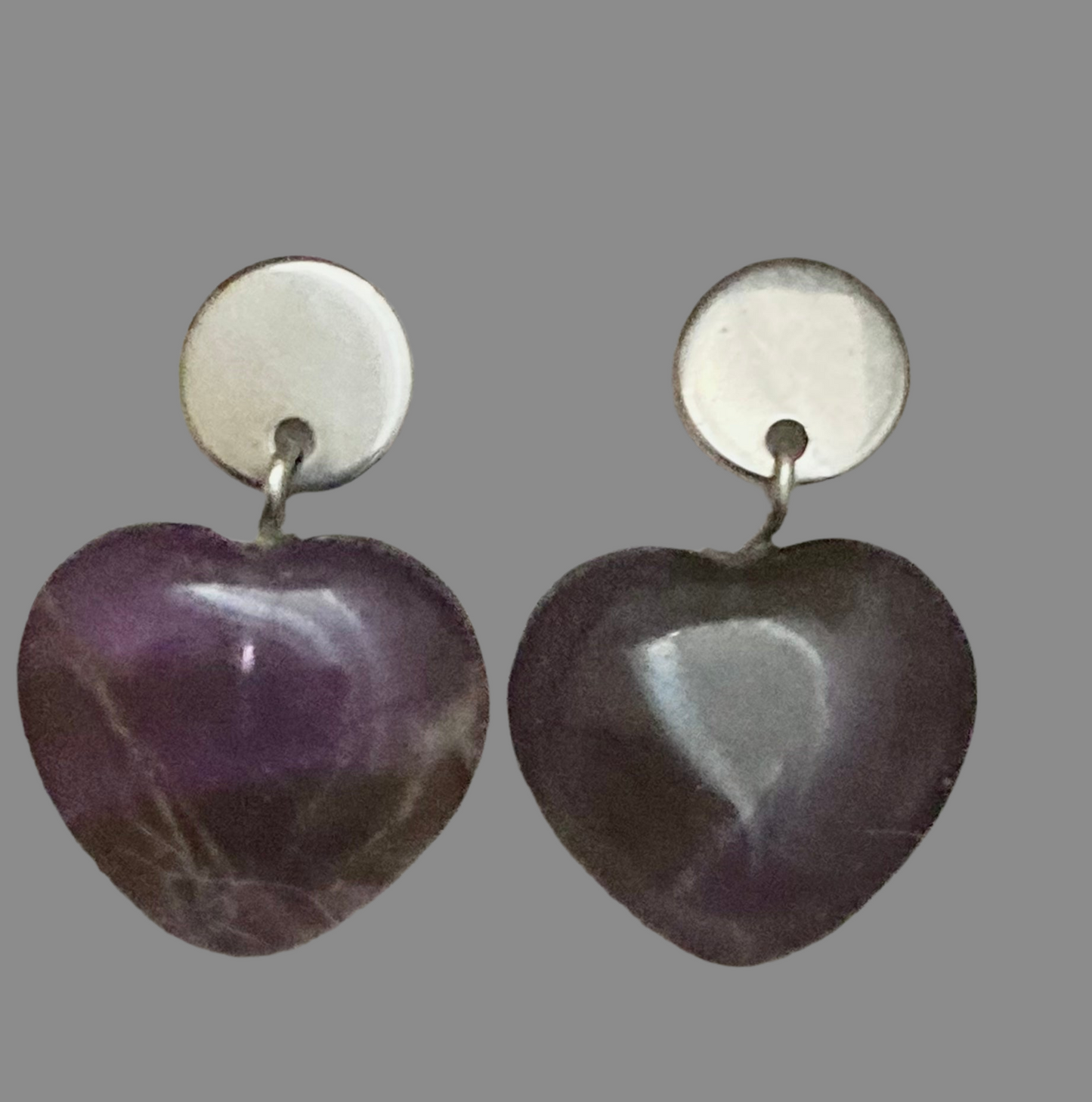 Heart Crystal Gemstone Dangle Stainless Steel Earrings - (Seven Colours Available) - Rescinti