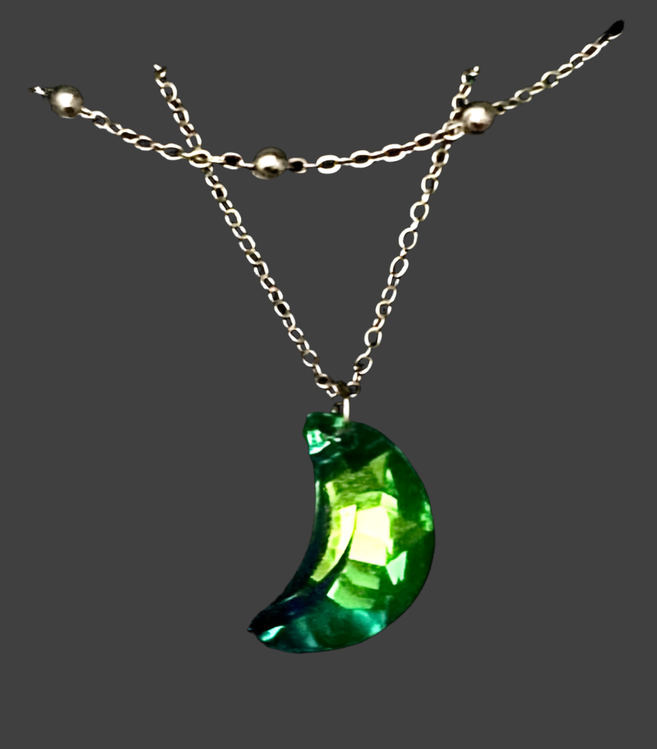 Layered Mystic Moon Stainless Steel Necklace- (Four Colours Available) - Rescinti