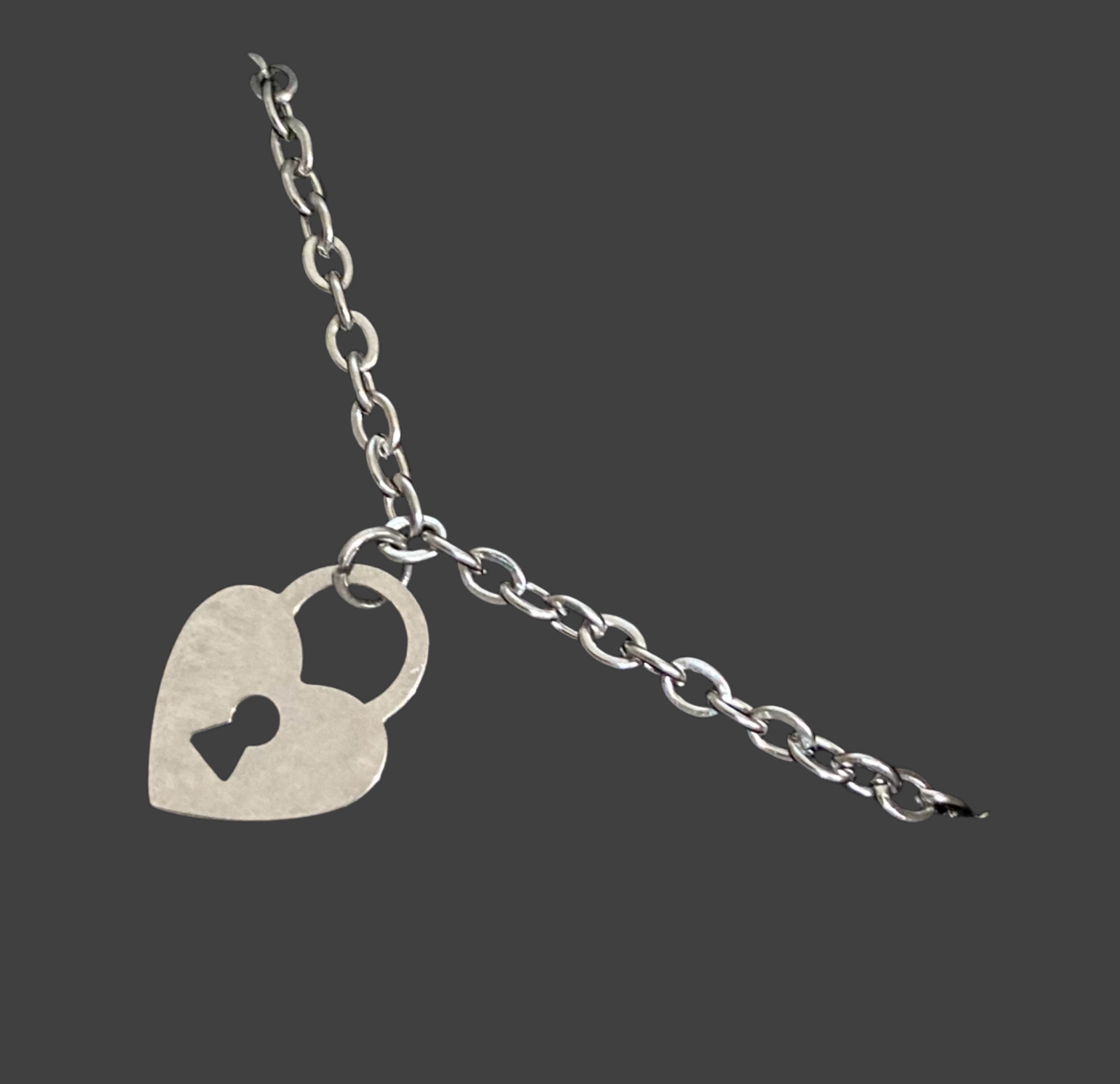 Stainless Steel Flat Heart Locket Necklace - Rescinti