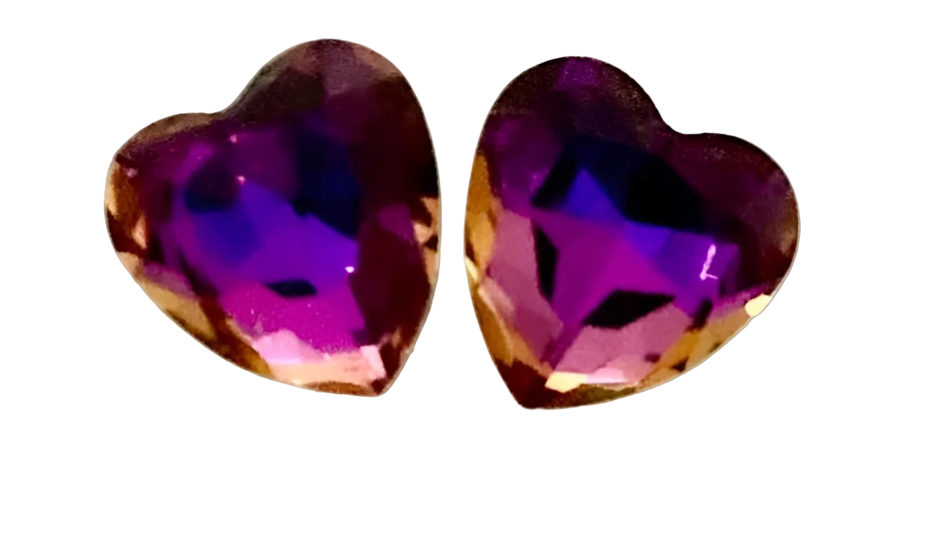 Stainless Steel Large Crystal Heart Bracelet - (Three Colours Available)
