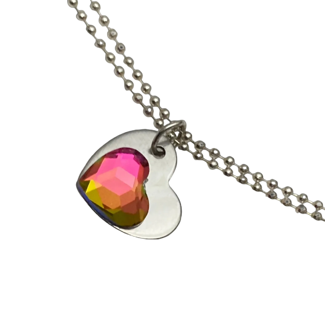 Sparkling Crystal Heart Jewellery Set – Silver Plated | 2 Colours | Rescinti - Rescinti
