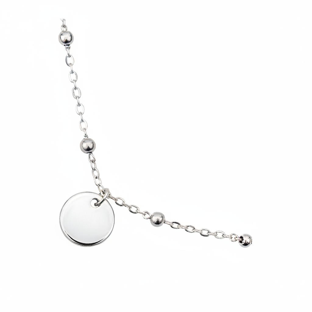 Stainless Steel Round Charm Bracelet - Rescinti