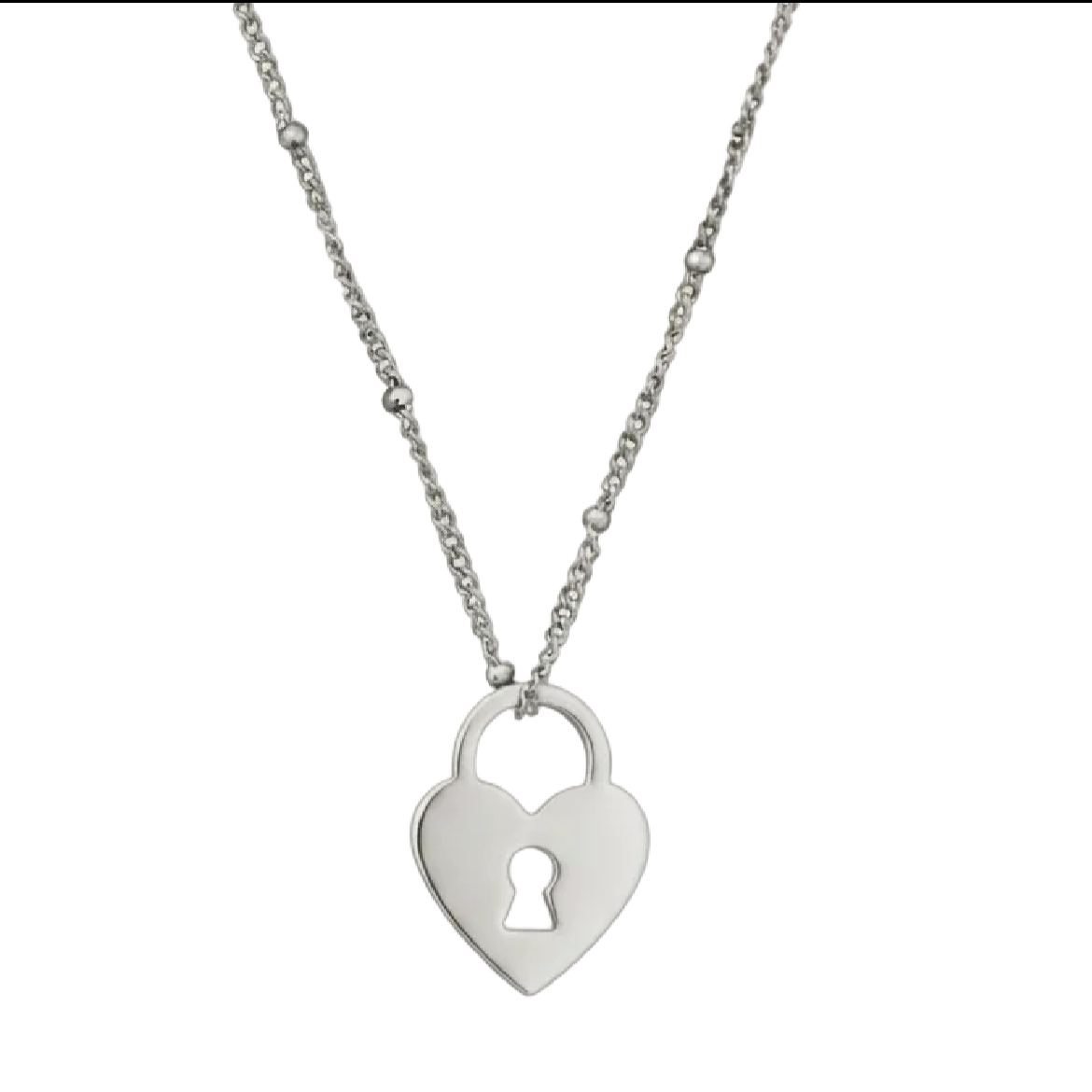 Classic Stainless Steel Necklace with Heart Locket Pendant - Rescinti