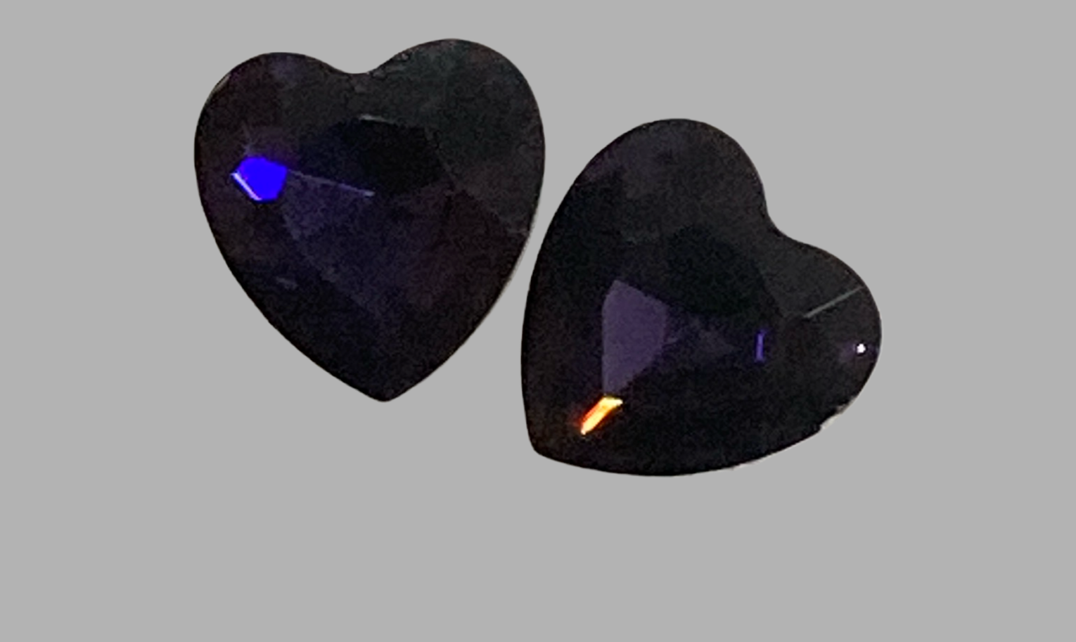 Stainless Steel Heart Crystal Stud Earrings - (Twenty Colours Available) Hypoallergenic - Rescinti