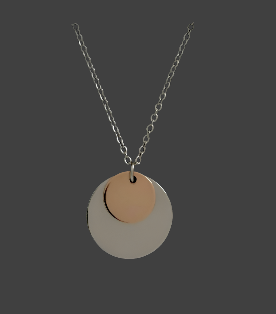 Stainless Steel Circles Necklace - (Two Colours Available) - Rescinti