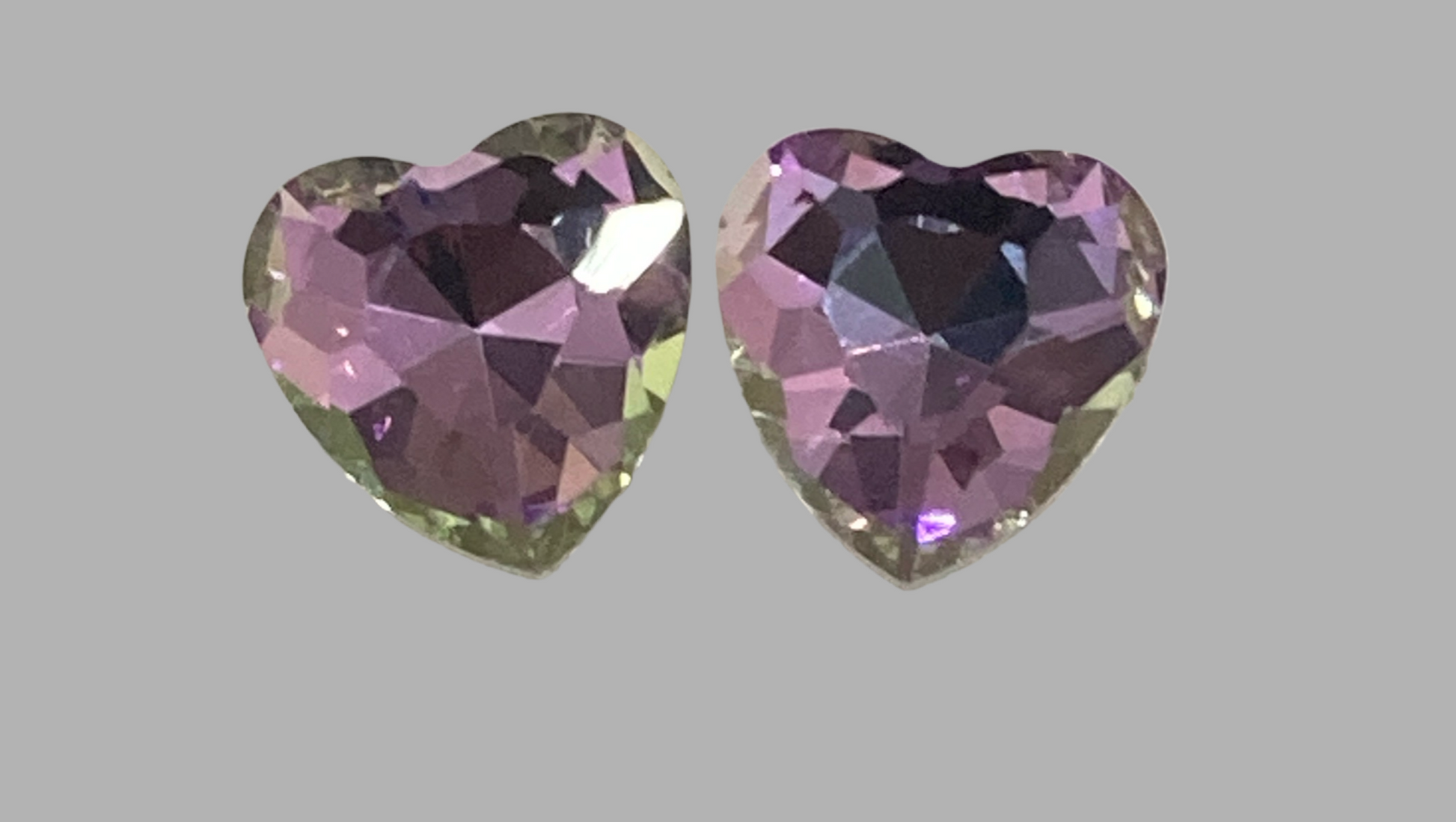 Stainless Steel Heart Crystal Stud Earrings - (Twenty Colours Available) Hypoallergenic - Rescinti