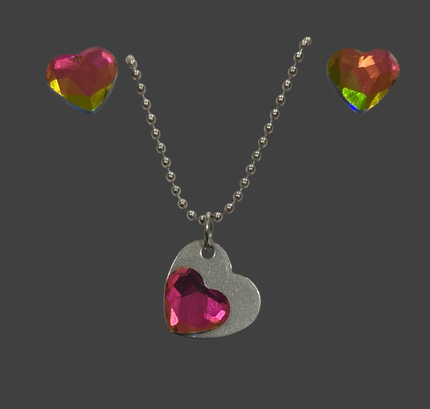 Sparkling Heart Jewellery Set - (Two Colours Available) - Rescinti