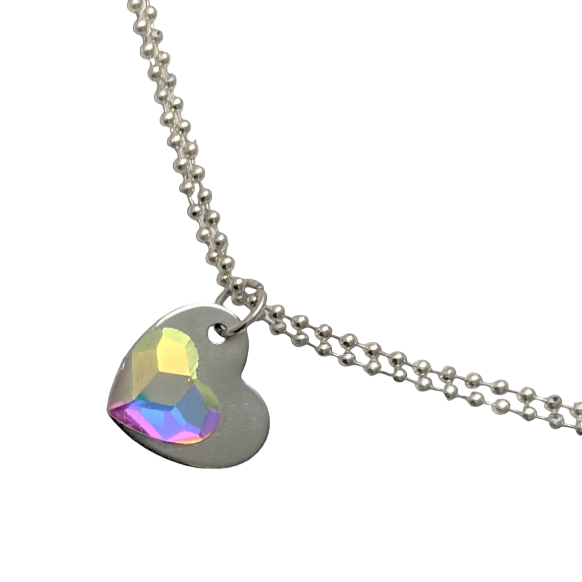 Sparkling Crystal Heart Jewellery Set – Silver Plated | 2 Colours | Rescinti - Rescinti