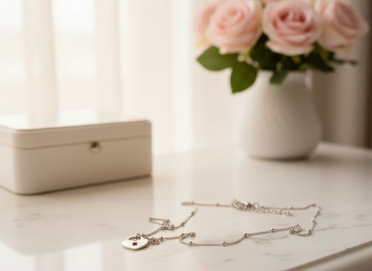 Classic Stainless Steel Necklace with Heart Locket Pendant - Rescinti