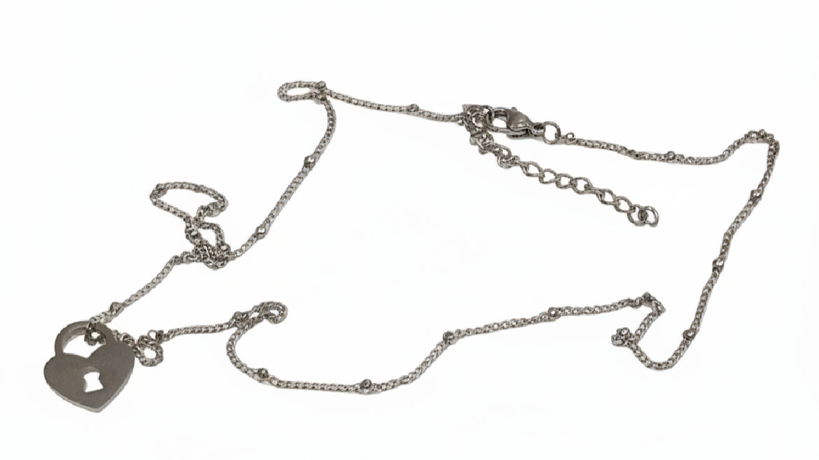 Classic Stainless Steel Necklace with Heart Locket Pendant - Rescinti