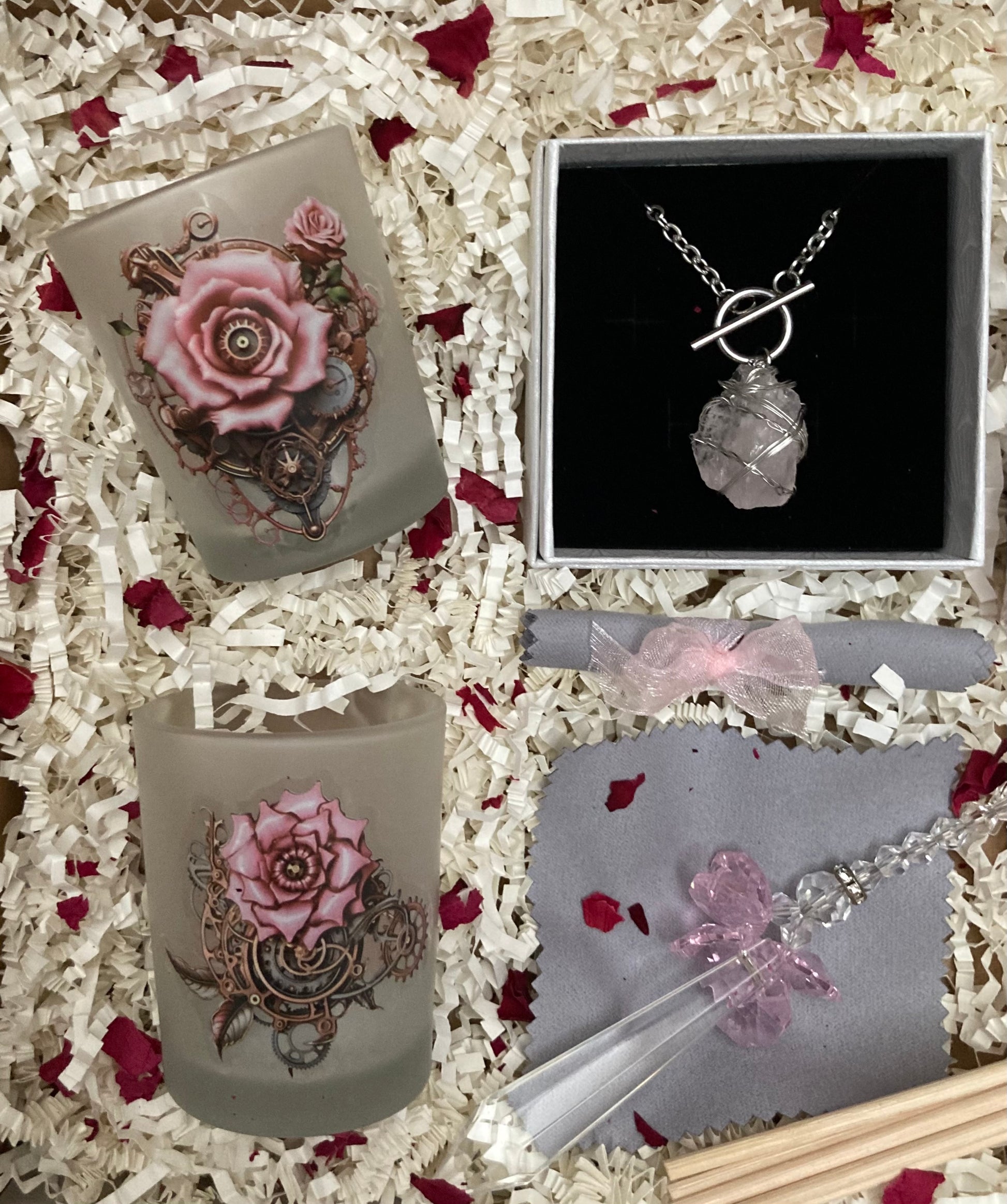 The Rose Quartz Necklace Gift Box - Rescinti