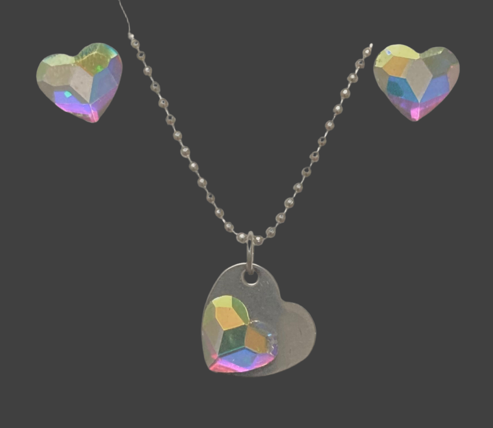 Sparkling Heart Jewellery Set - (Two Colours Available) - Rescinti