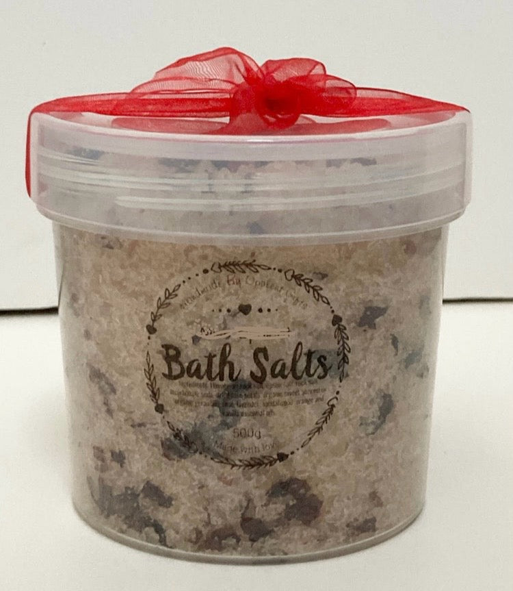 Organic Delux Bath Salts Approx 450grams- (Four scents available) - Rescinti