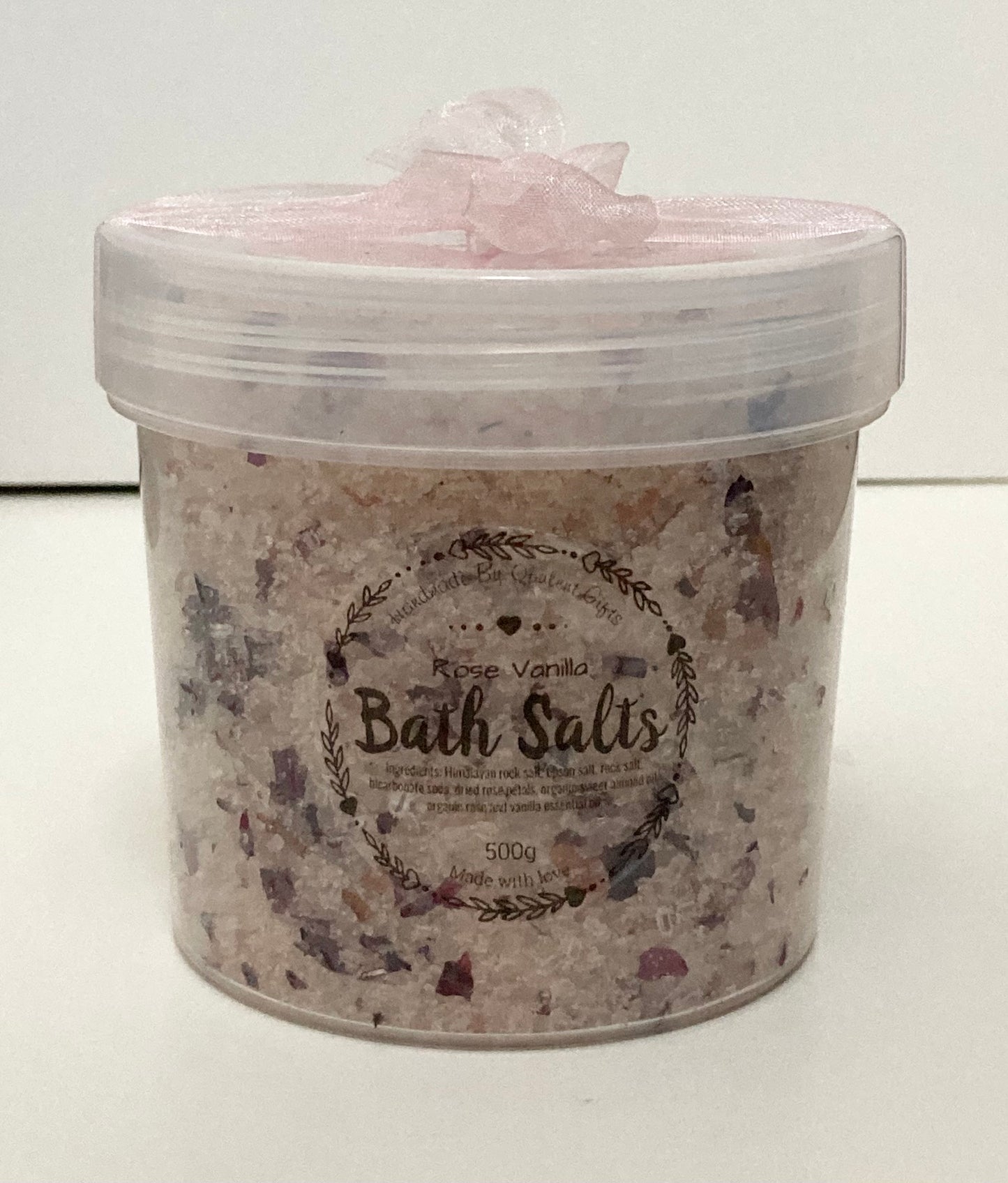 Organic Delux Bath Salts Approx 450grams- (Four scents available) - Rescinti