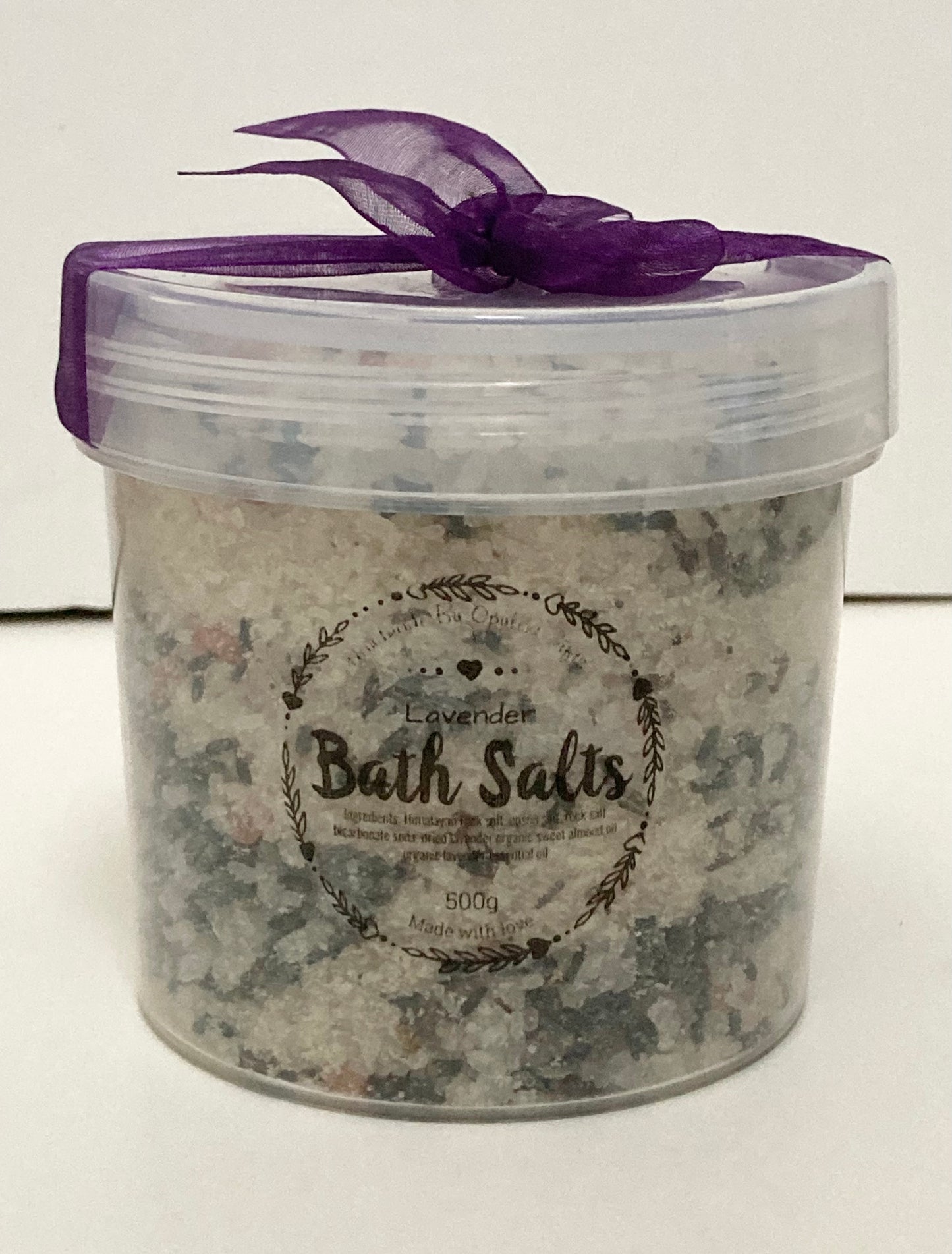 Organic Delux Bath Salts Approx 450grams- (Four scents available) - Rescinti