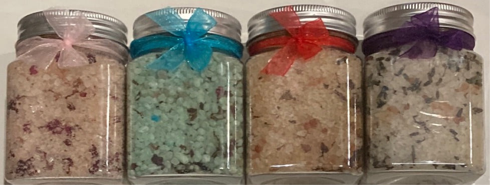 Organic Delux Bath Salts Approx 300grams- (Four scents available) - Rescinti